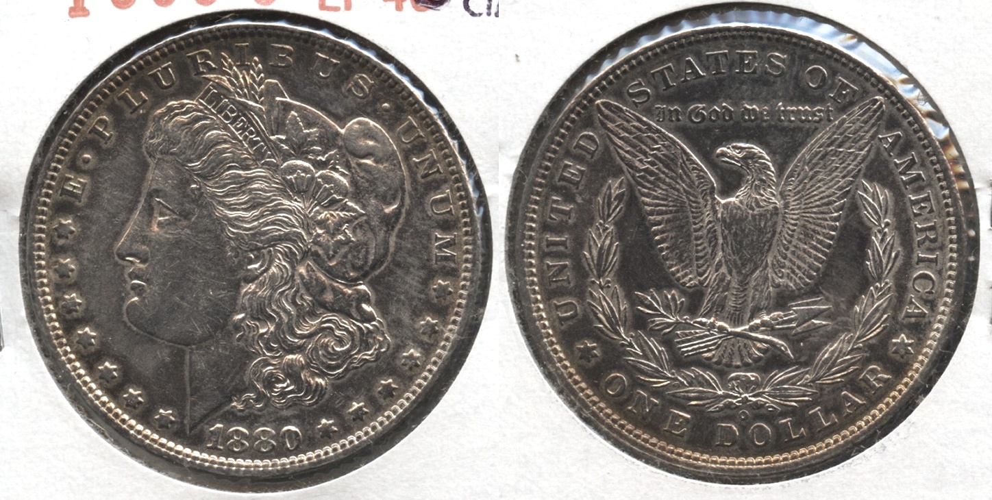 1880-O Morgan Silver Dollar EF-45 Cleaned