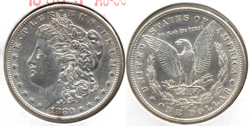 1880-S Morgan Silver Dollar AU-50