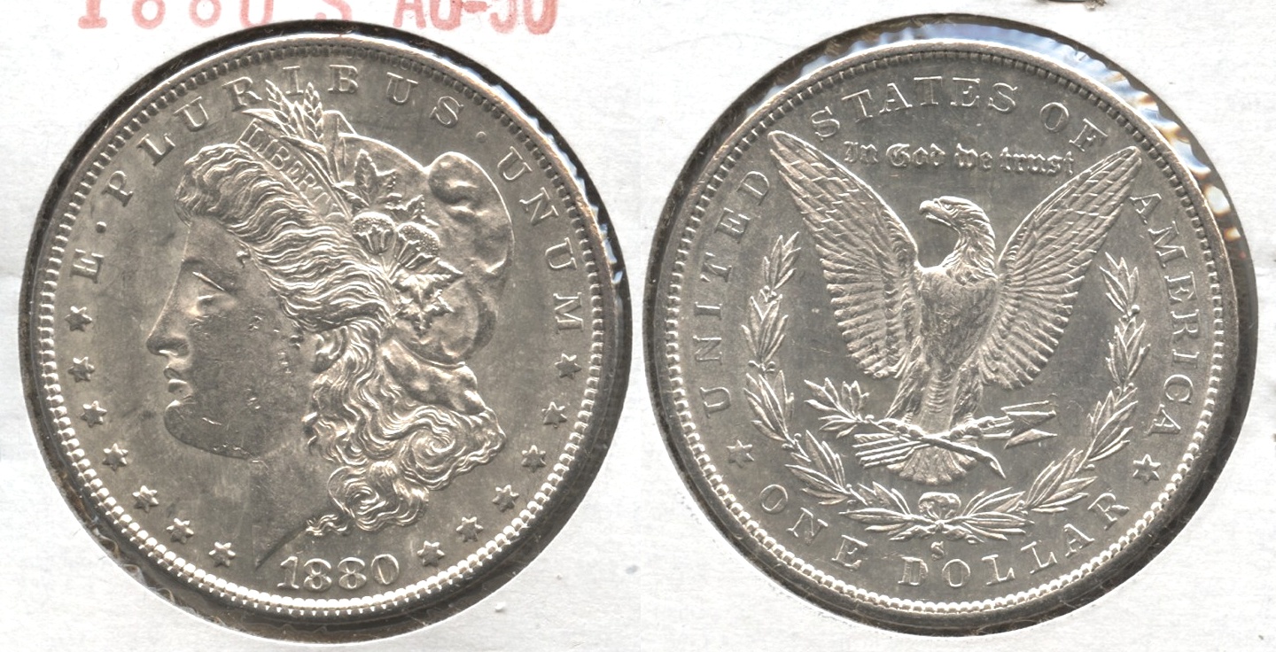 1880-S Morgan Silver Dollar AU-50 #l