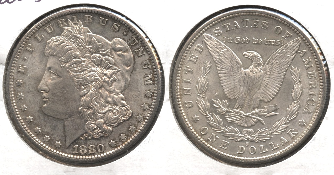 1880-S Morgan Silver Dollar AU-55 #g