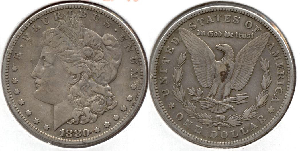 1880-S Morgan Silver Dollar EF-40 d