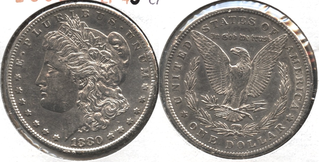 1880-S Morgan Silver Dollar EF-45 #b Lightly Cleaned