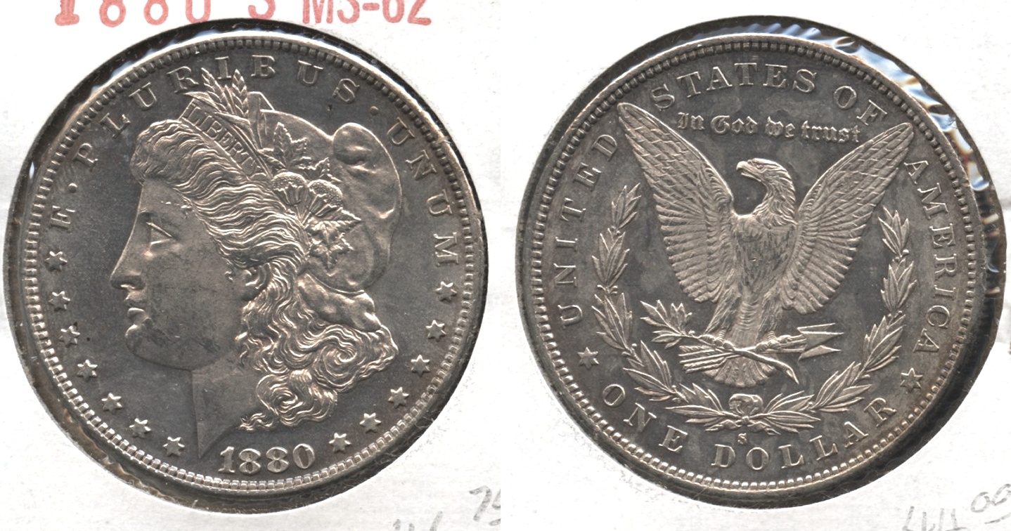 1880-S Morgan Silver Dollar MS-62 #a