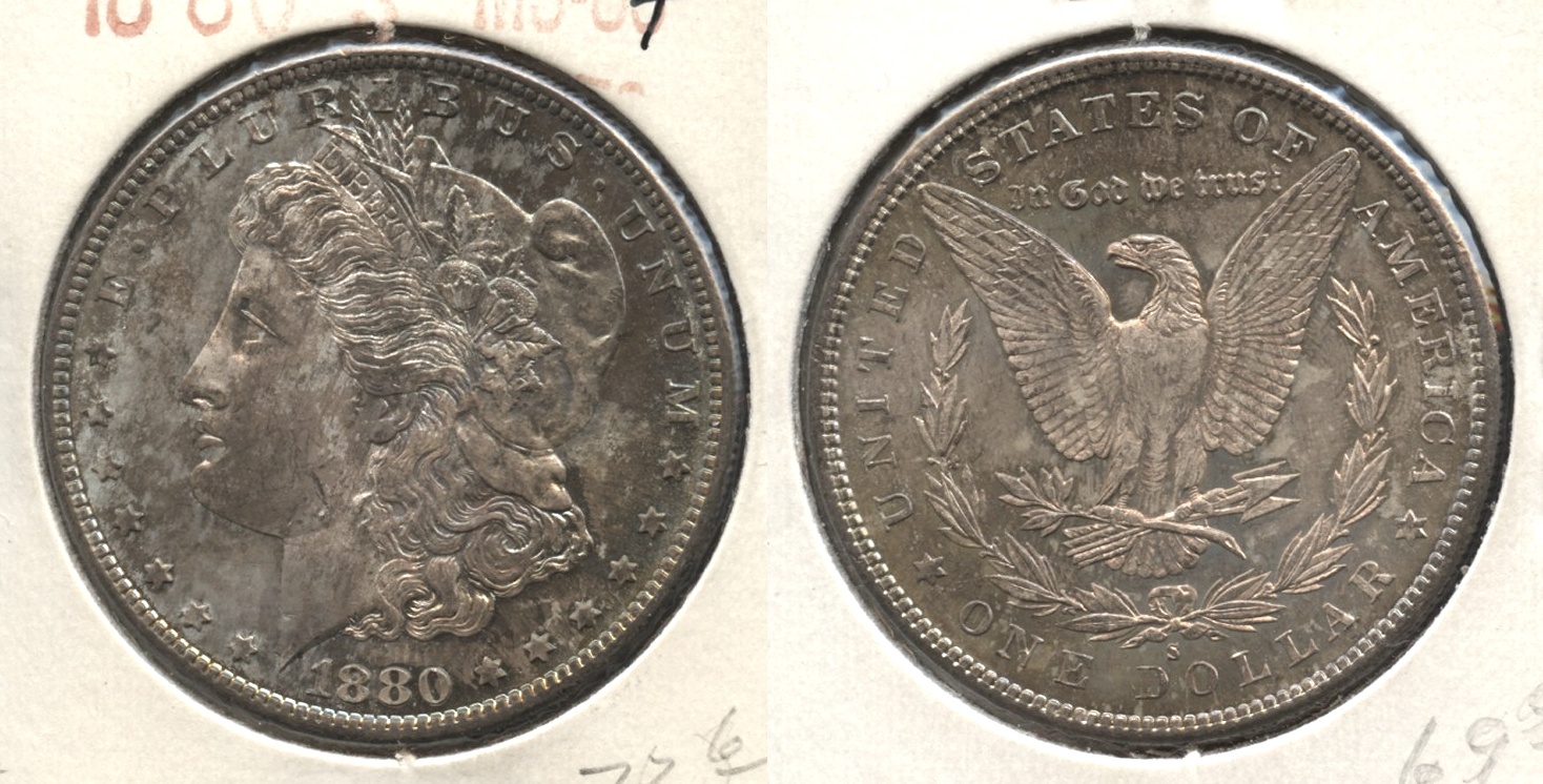 1880-S Morgan Silver Dollar MS-64 #a