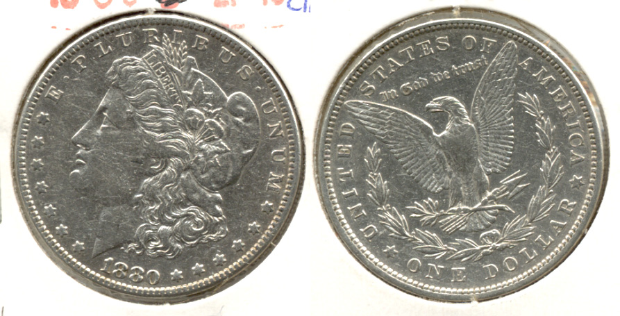1880 Morgan Silver Dollar EF-40 d Cleaned