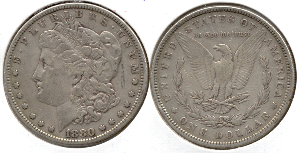 1880 Morgan Silver Dollar Fine-12 a