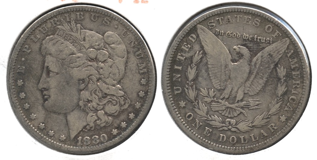 1880 Morgan Silver Dollar Fine-12 c