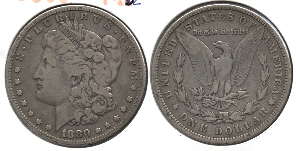 1880 Morgan Silver Dollar Fine-12 d