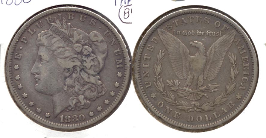1880 Morgan Silver Dollar Fine-15