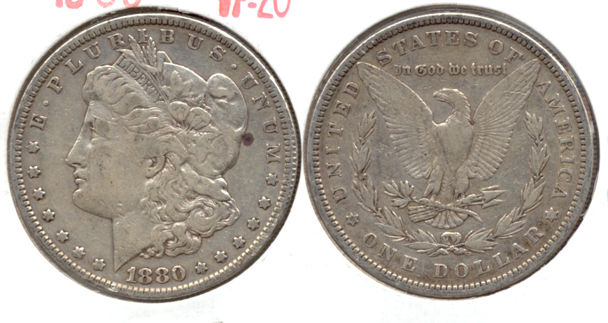 1880 Morgan Silver Dollar VF-20 a