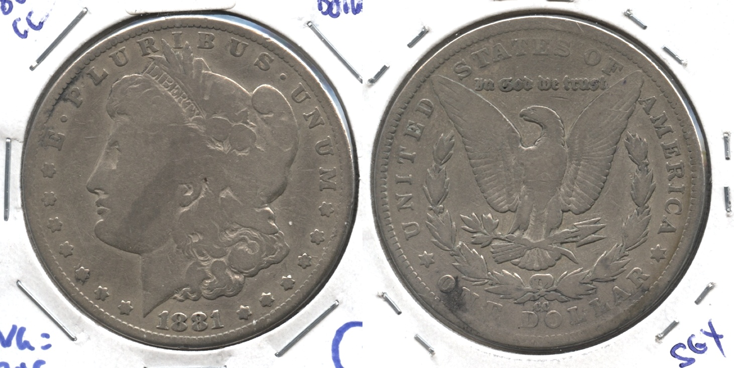 1881-CC Morgan Silver Dollar Good-4