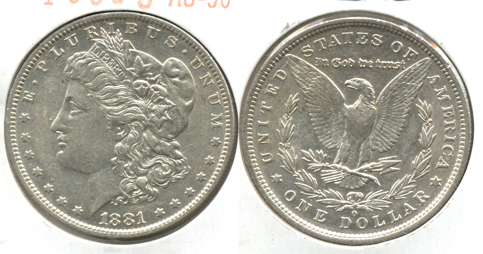 1881-O Morgan Silver Dollar AU-50 c