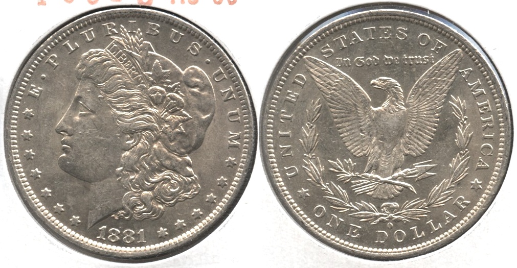 1881-O Morgan Silver Dollar AU-50 #j