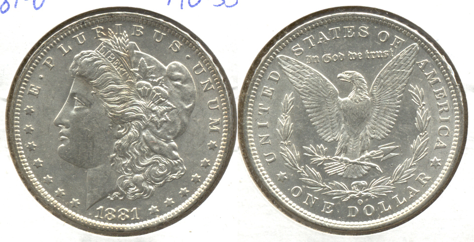 1881-O Morgan Silver Dollar AU-55