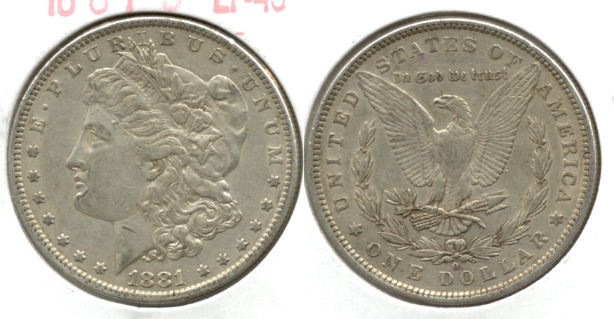 1881-O Morgan Silver Dollar EF-40 a