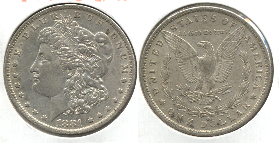 1881-O Morgan Silver Dollar EF-40 e