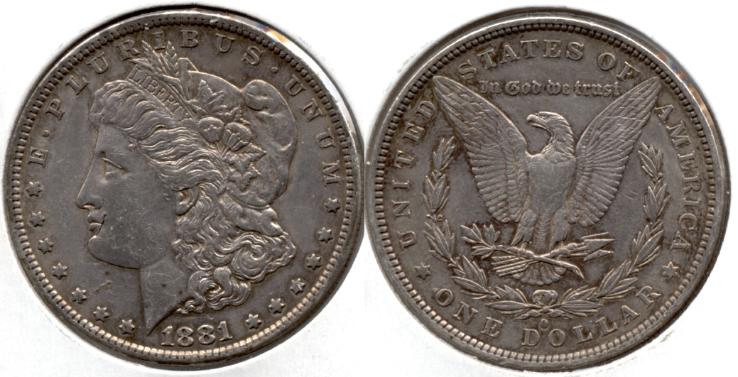 1881-O Morgan Silver Dollar EF-40 g