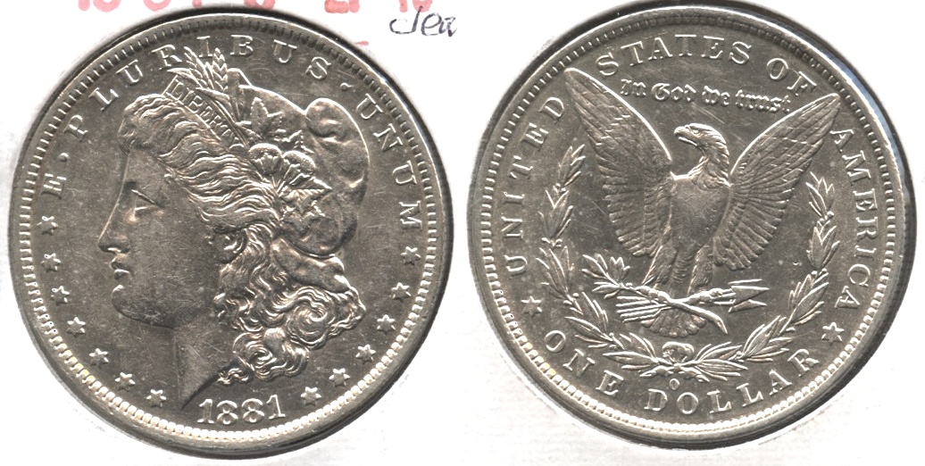 1881-O Morgan Silver Dollar EF-40 #o Cleaned