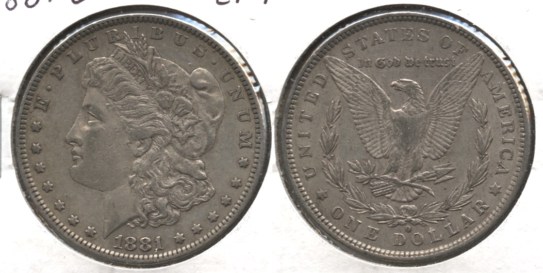 1881-O Morgan Silver Dollar EF-45 #f
