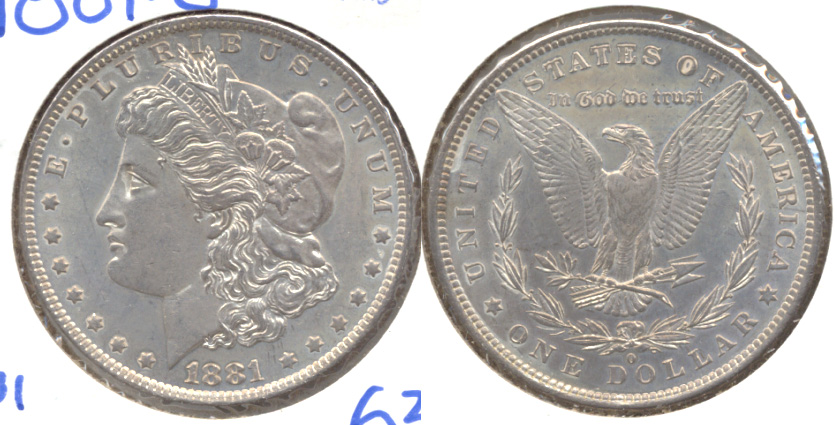1881-O Morgan Silver Dollar MS-63