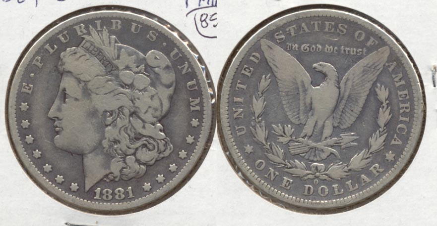 1881-O Morgan Silver Dollar VG-8 Cleaned