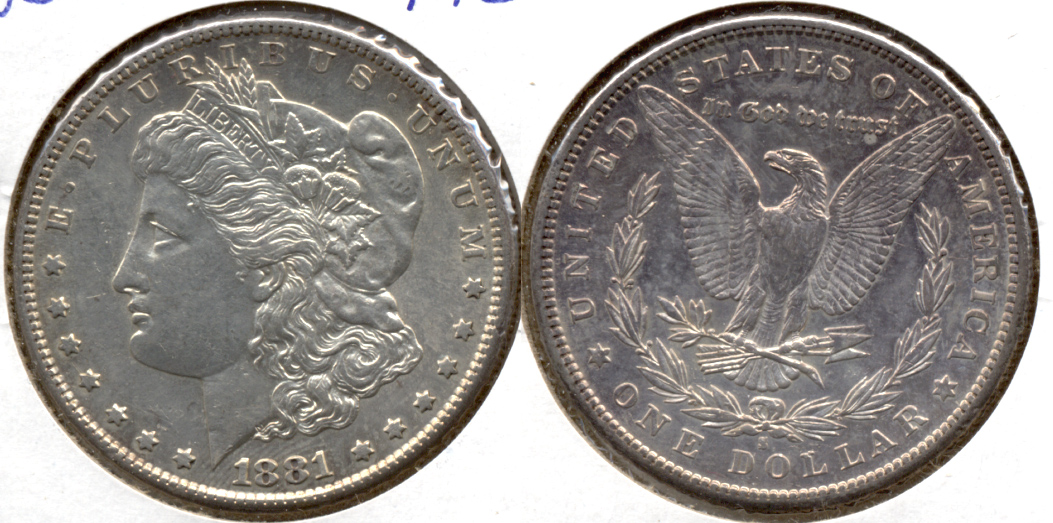 1881-S Morgan Silver Dollar AU-50 c