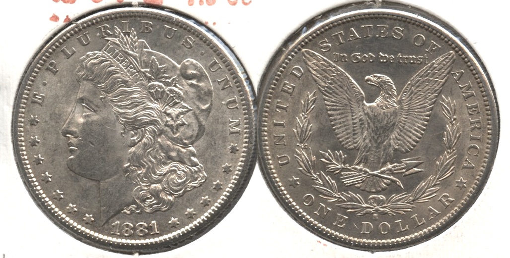 1881-S Morgan Silver Dollar AU-50 #d