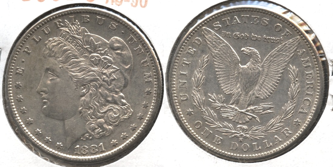 1881-S Morgan Silver Dollar AU-50 #g