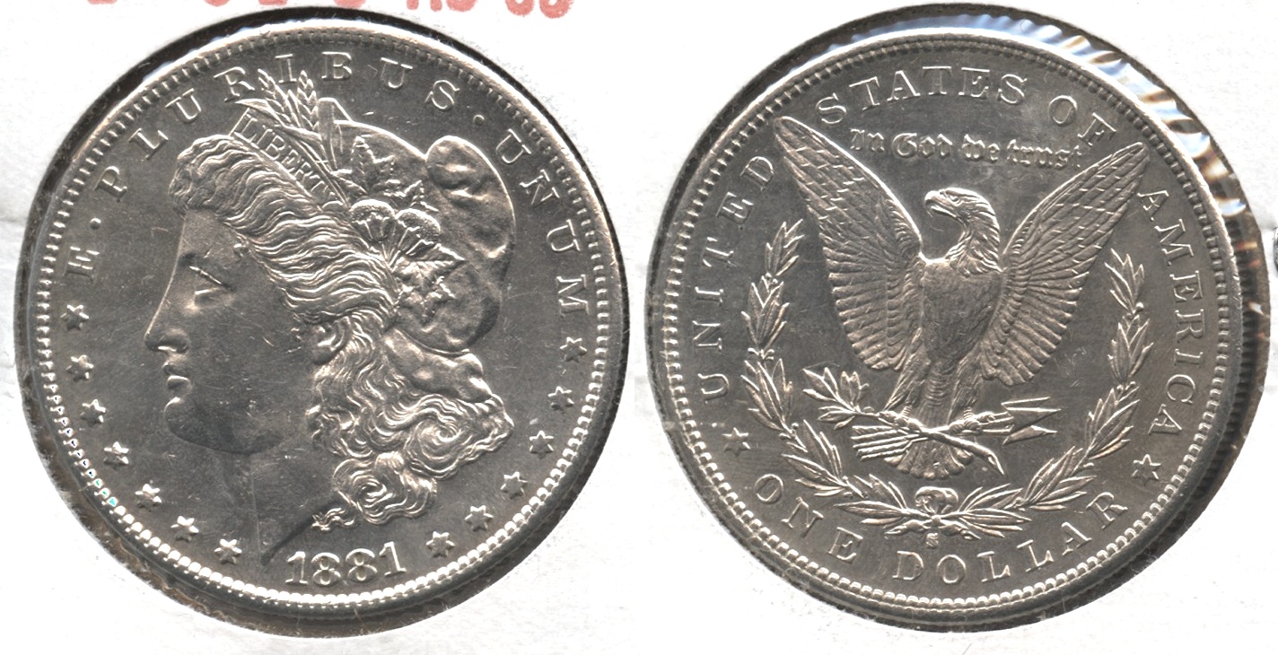 1881-S Morgan Silver Dollar AU-55 #c