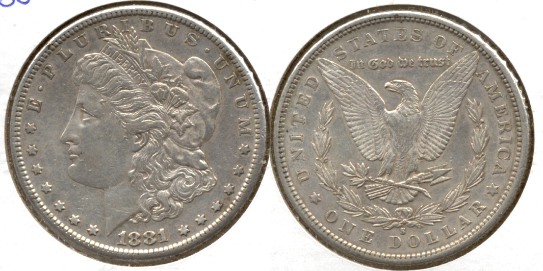 1881-S Morgan Silver Dollar EF-40 f