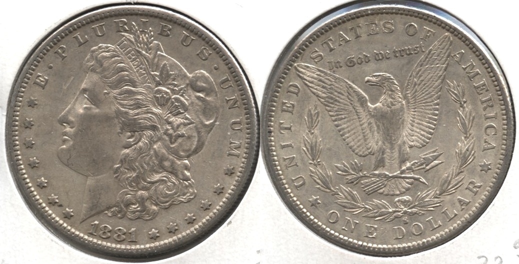 1881-S Morgan Silver Dollar EF-40 #l
