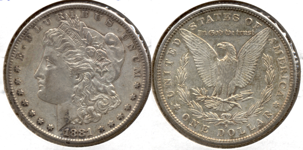 1881-S Morgan Silver Dollar EF-45 b