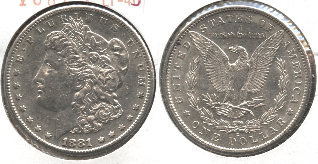 1881-S Morgan Silver Dollar EF-45 #e