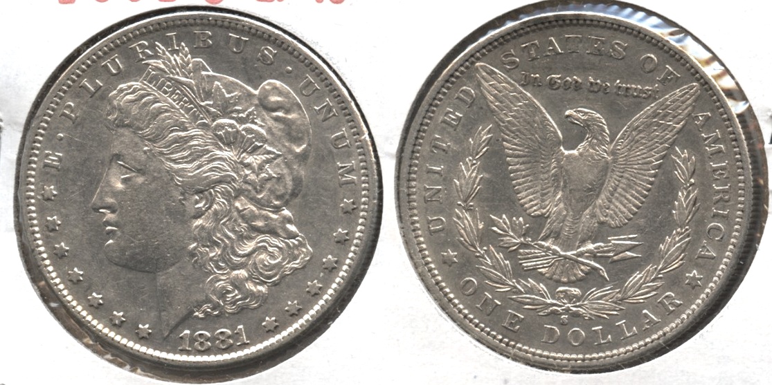 1881-S Morgan Silver Dollar EF-45 #f