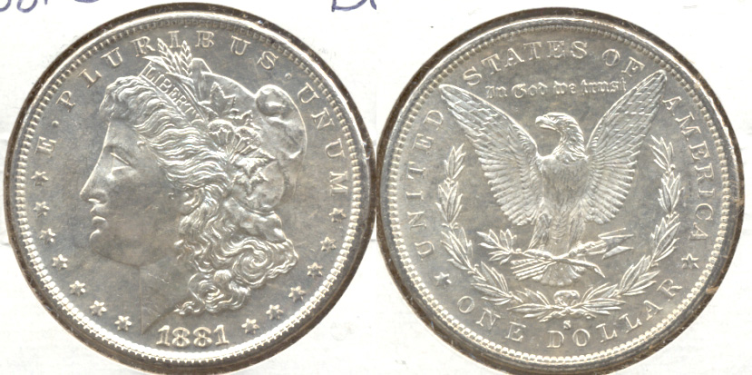 1881-S Morgan Silver Dollar MS-60