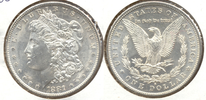 1881-S Morgan Silver Dollar MS-60 a