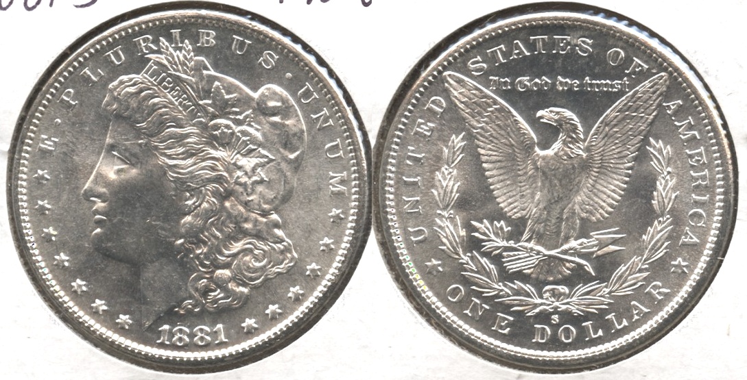 1881-S Morgan Silver Dollar MS-62 #e
