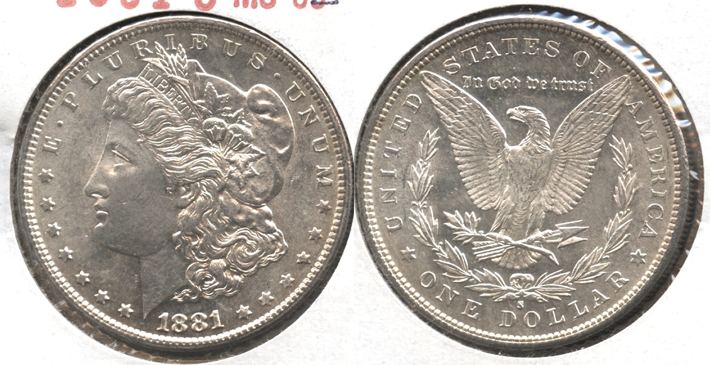 1881-S Morgan Silver Dollar MS-62 #h