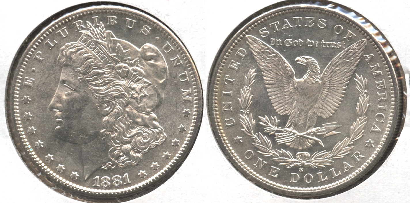 1881-S Morgan Silver Dollar MS-62 #j