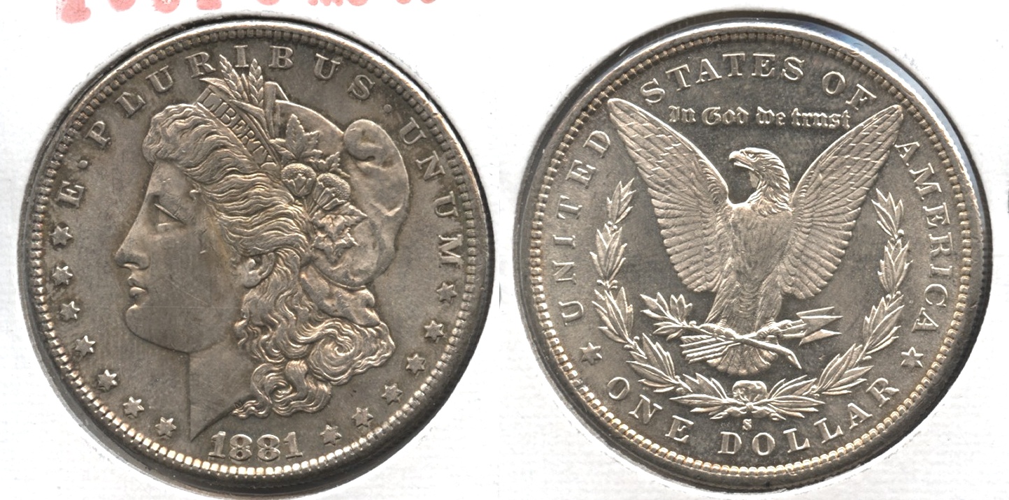 1881-S Morgan Silver Dollar MS-63 #u