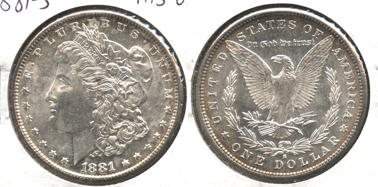 1881-S Morgan Silver Dollar MS-63 #v