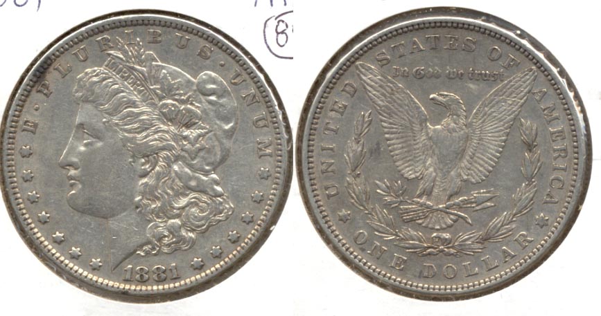 1881 Morgan Silver Dollar EF-40