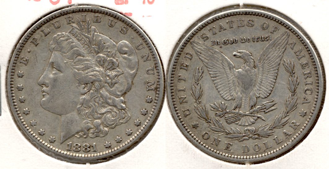 1881 Morgan Silver Dollar EF-40 b
