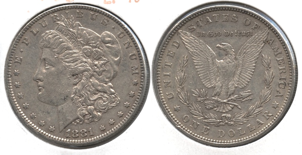 1881 Morgan Silver Dollar EF-40 #f