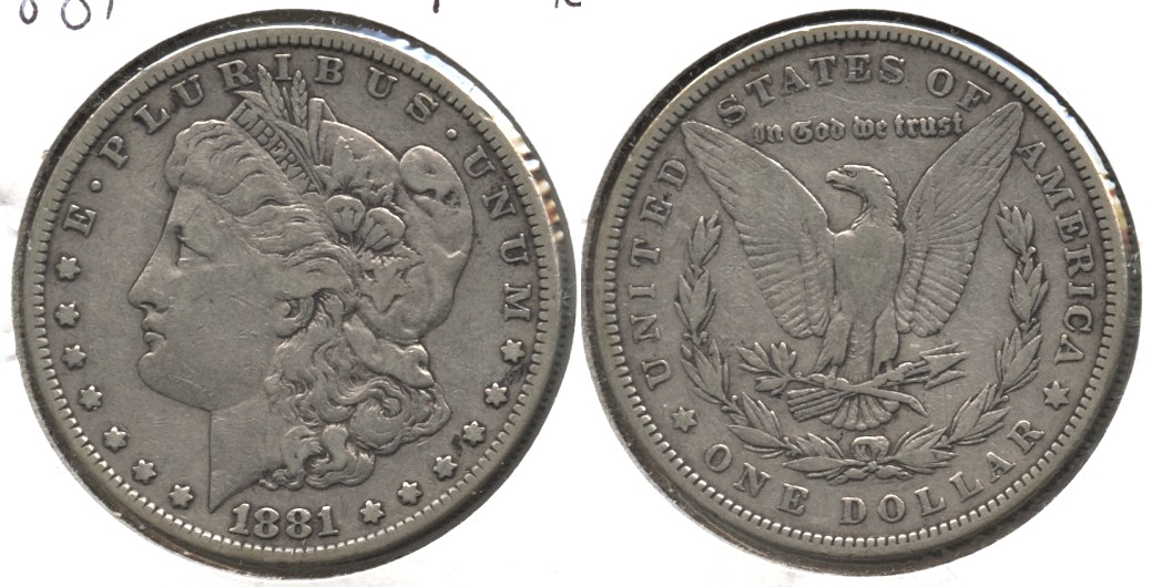 1881 Morgan Silver Dollar Fine-15 a