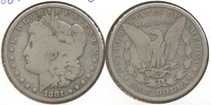 1881 Morgan Silver Dollar Good-4