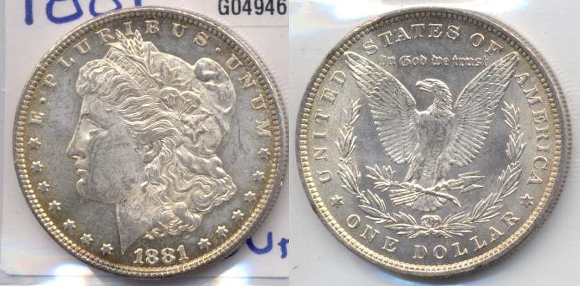 1881 Morgan Silver Dollar MS-60