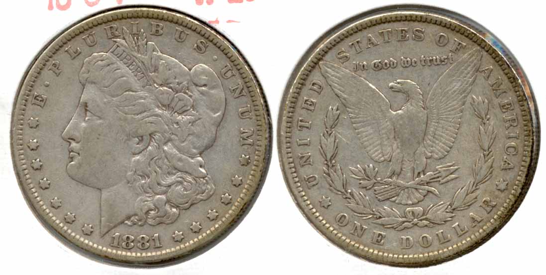 1881 Morgan Silver Dollar VF-20 a