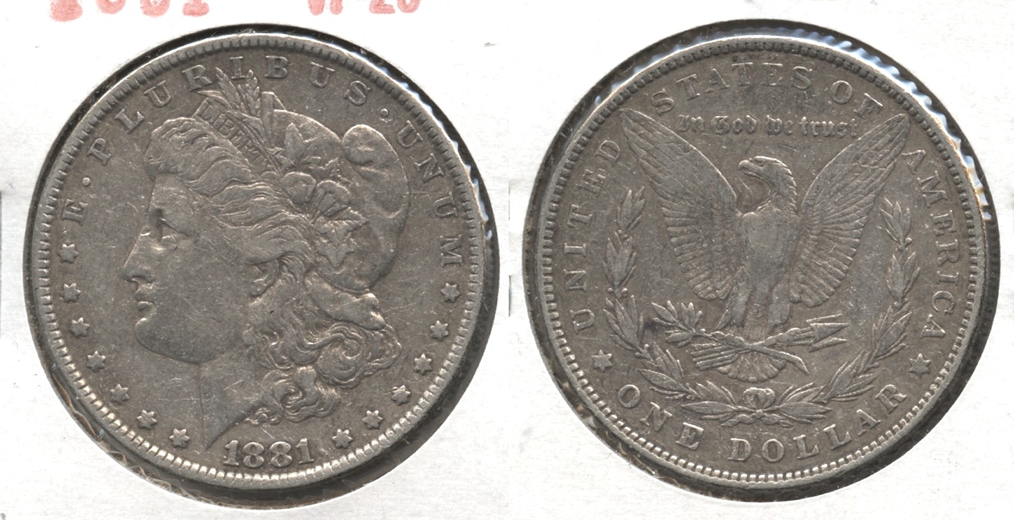 1881 Morgan Silver Dollar VF-20 #d