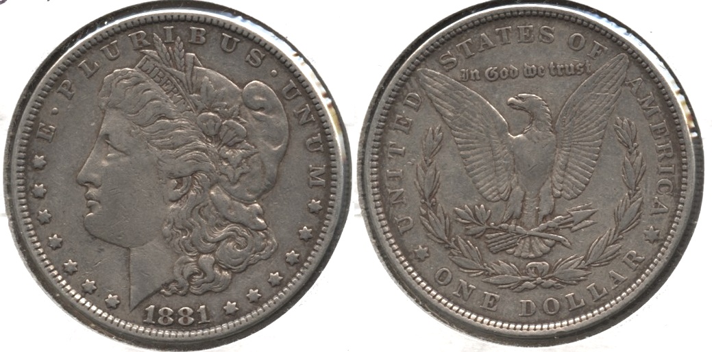 1881 Morgan Silver Dollar VF-30 b